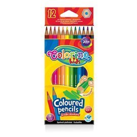  Hexagonal coloured pencils 12 colours Colorino Kids 14687PTR/1