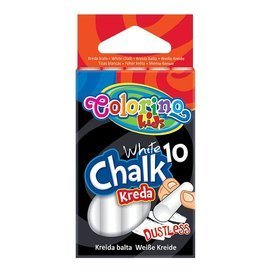 Dustless white chalk 10 pcs. Colorino Kids 33138PTR