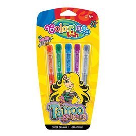 Gel pens Tattoo 5 colours Colorino Kids 15860PTR