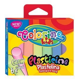 Plasticine round 6 colours glow Colorino Kids 42680PTR