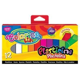 Plasticine square 12 pcs. Colorino Kids 57417PTR