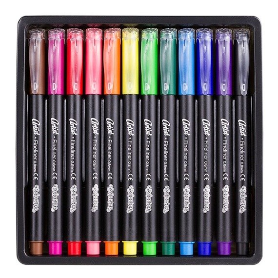 Artist Fineliners 12 colours Colorino Artist  92449PTR