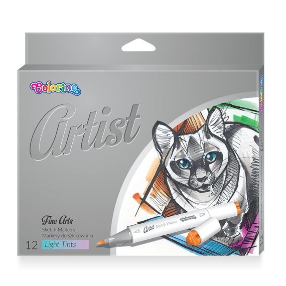 Artist Sketch markers 12 colours Colorino Kids 92470PTR