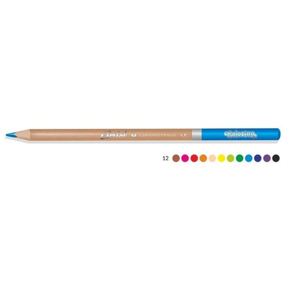 Artist coloured pencils 12 colours, metal box Colorino Kids 83256PTR