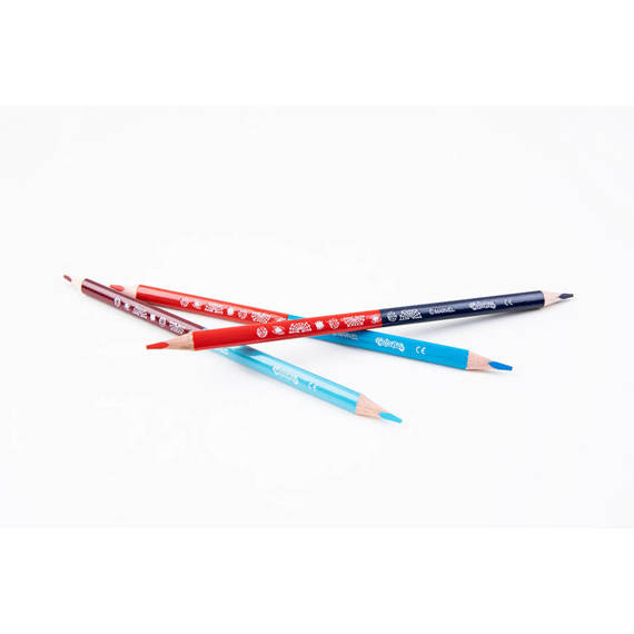 Double ended triangular coloured pencils 12 pcs. / 24 colours Colorino Kids 33046PTR