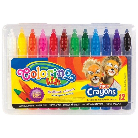 Face crayons 12 colours Colorino Kids 32650PTR