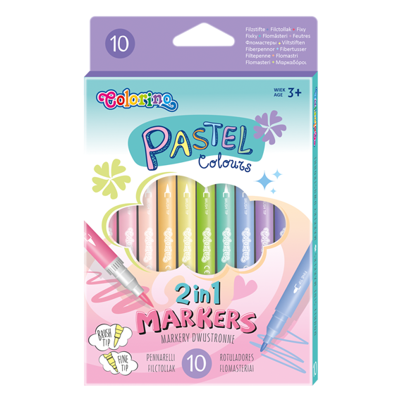 Glitter markers 6 colours Colorino Kids 65641PTR