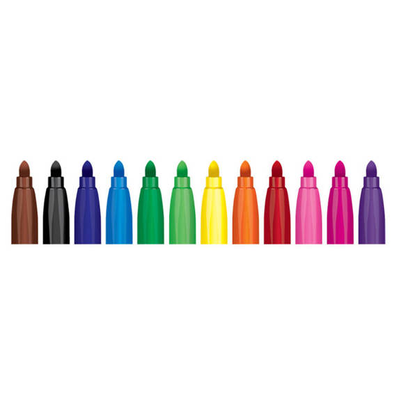 Jumbo Conical tip markers 8 colours Colorino Kids 32131PTR