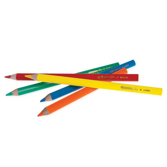 Triangular coloured pencils JUMBO 12 colours