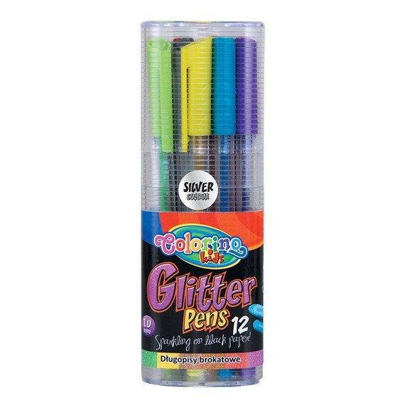 Triangular glitter pens 12 colors Colorino Kids 32469PTR