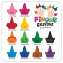 Finger crayons 12 colours Colorino Kids 66174PTR