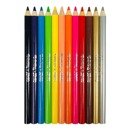 JUMBO round coloured pencils 17,5 cm 12 colours with sharpener  Colorino Kids 33107PTR