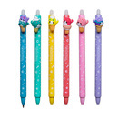 Długopis automatyczny wymazywalny Ice Cream kotek żółty Colorino School 53992PTR