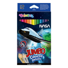 Kredki ołówkowe okrągłe Colorino Jumbo Nasa 21450PTR