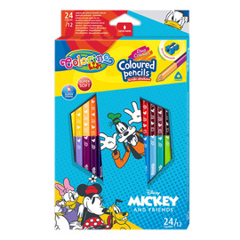 Kredki ołówkowe trójkątne Disney Mickey Mouse 12/24 Colorino Kids 89854PTR