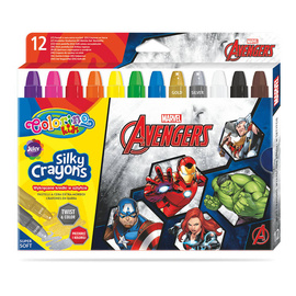 Kredki  wykręcane żelowe w sztyfcie 12 kol. Avengers Colorino Disney 91499PTR