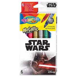 Markery metalizowane Disney Star Wars 6 kol. Colorino Kids 89571PTR