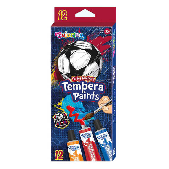 Farby Tempera w tubach 12 ml Colorino Football 21863PTR