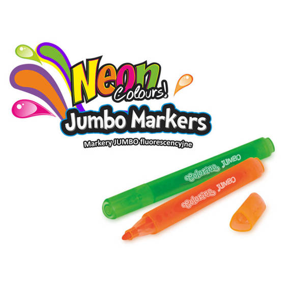 Flamastry Jumbo trójkątne neonowe 6 kol. Colorino Kids 38881PTR