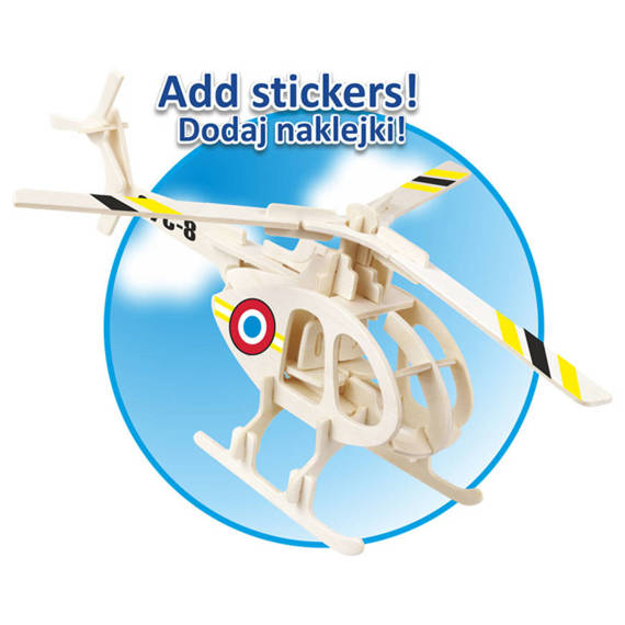 Puzzle drewniane 3D Colorino Kids Helikopter 36889PTR_H