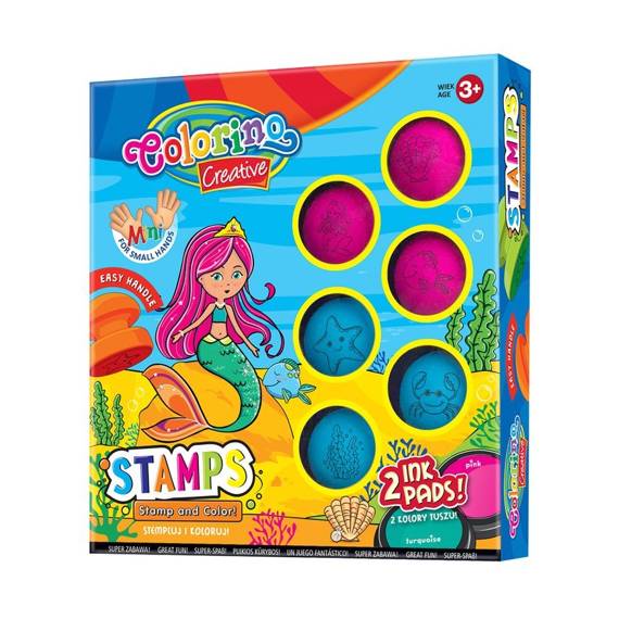 Zestaw stempelków SYRENKA 6 szt  Colorino Kids 36704PTR