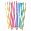 Kredki ołówkowe okrągłe dwukolorowe PASTEL 12 szt / 24 kol. Colorino Kids Pastel 87737PTR